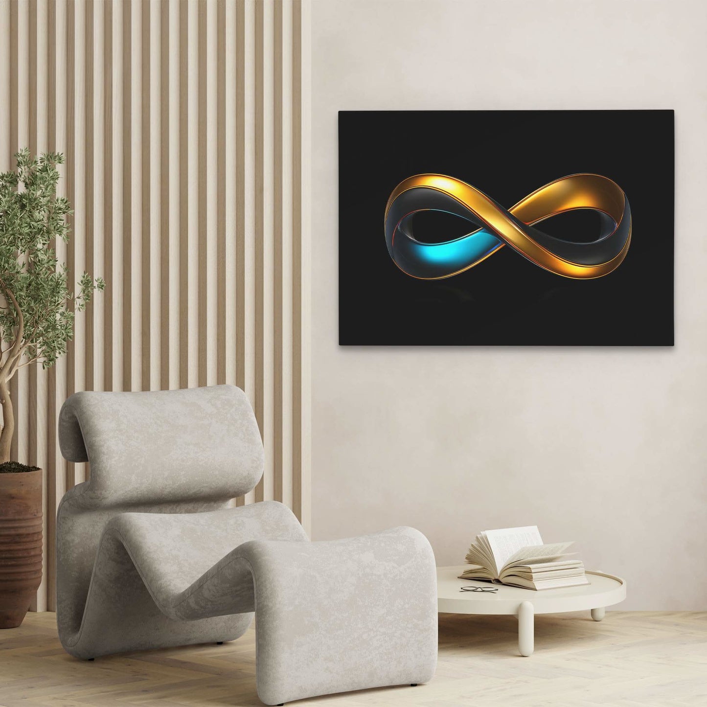 Azure Infinity - Black Wall Art