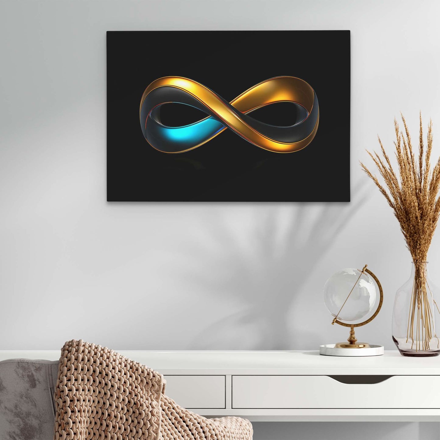 Azure Infinity - Large Abstract Canvas Print