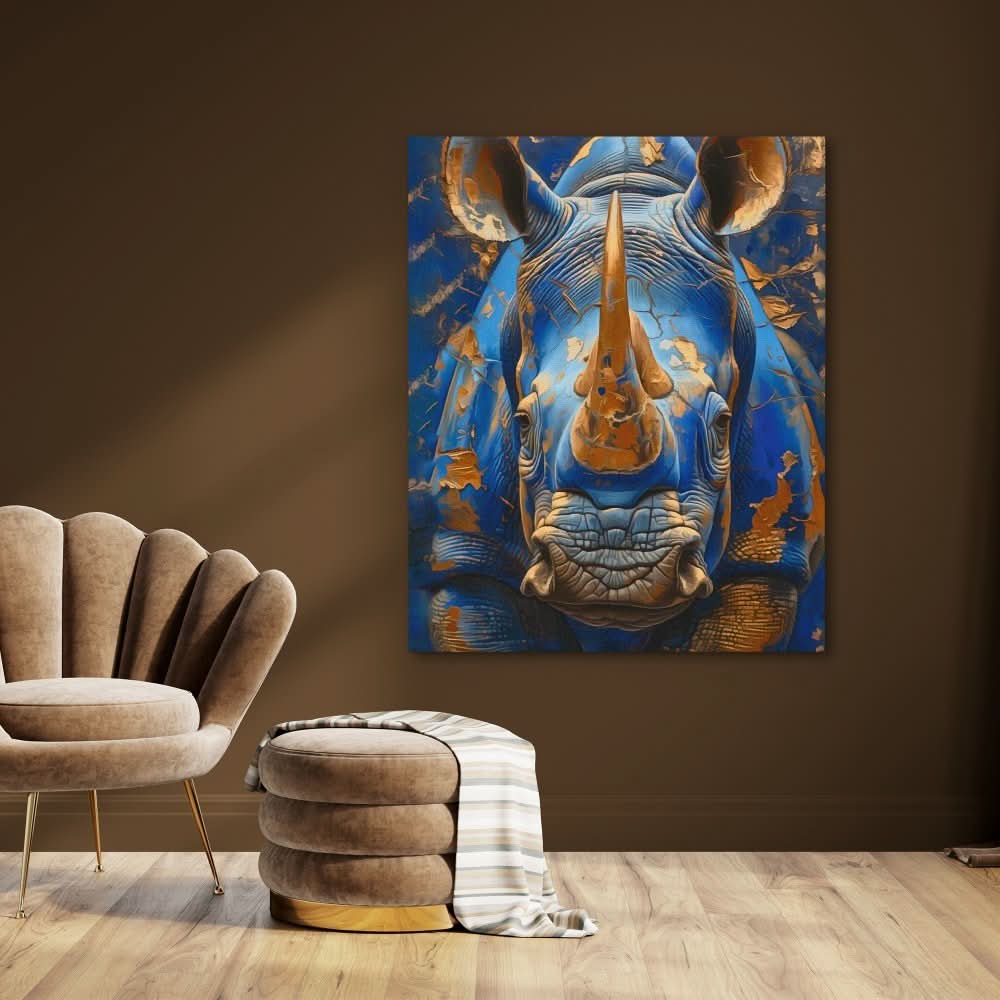 Azure Rhino - Animals Art