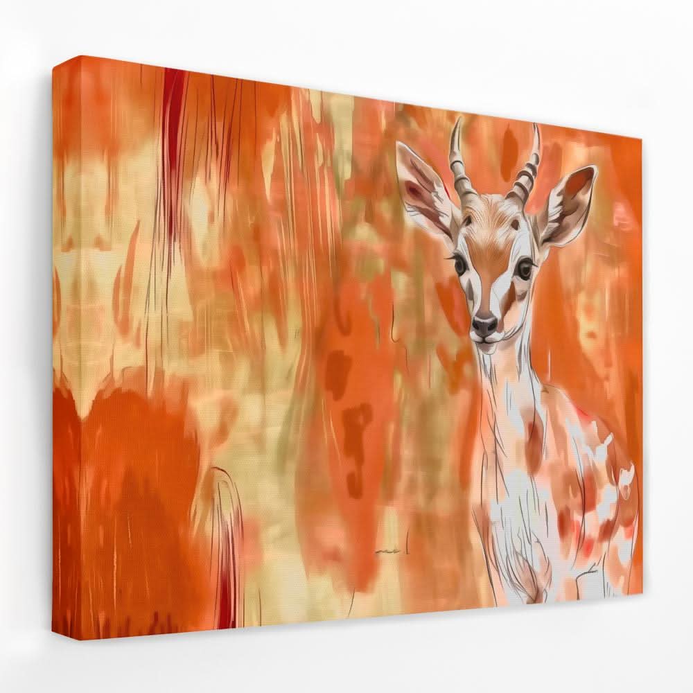Baby Antelope - Animals Canvas Wall Art