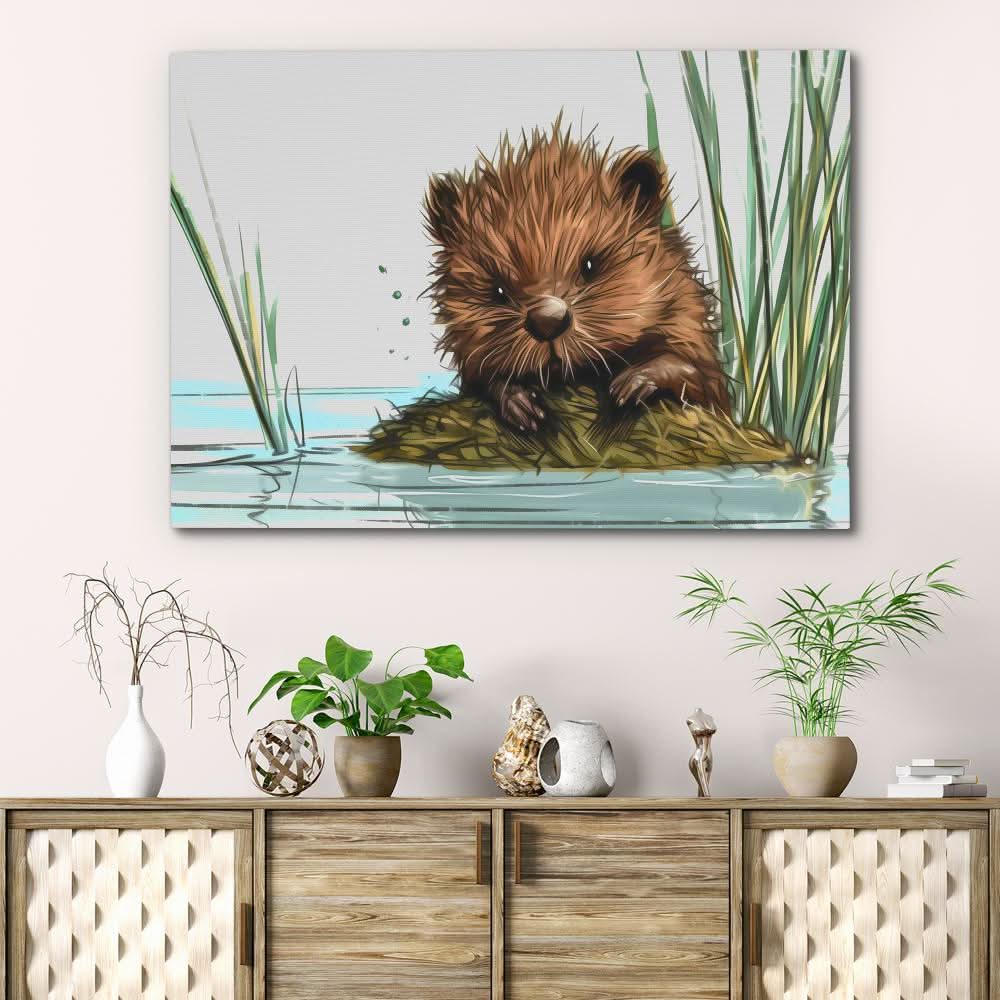 Baby Beaver - Animals Art for Nursery