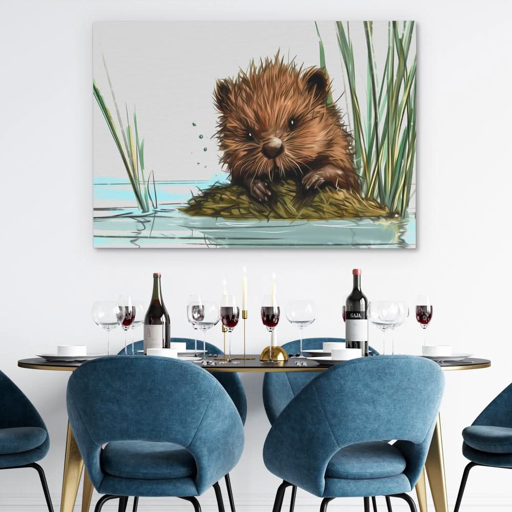 Baby Beaver - Large Canvas Print