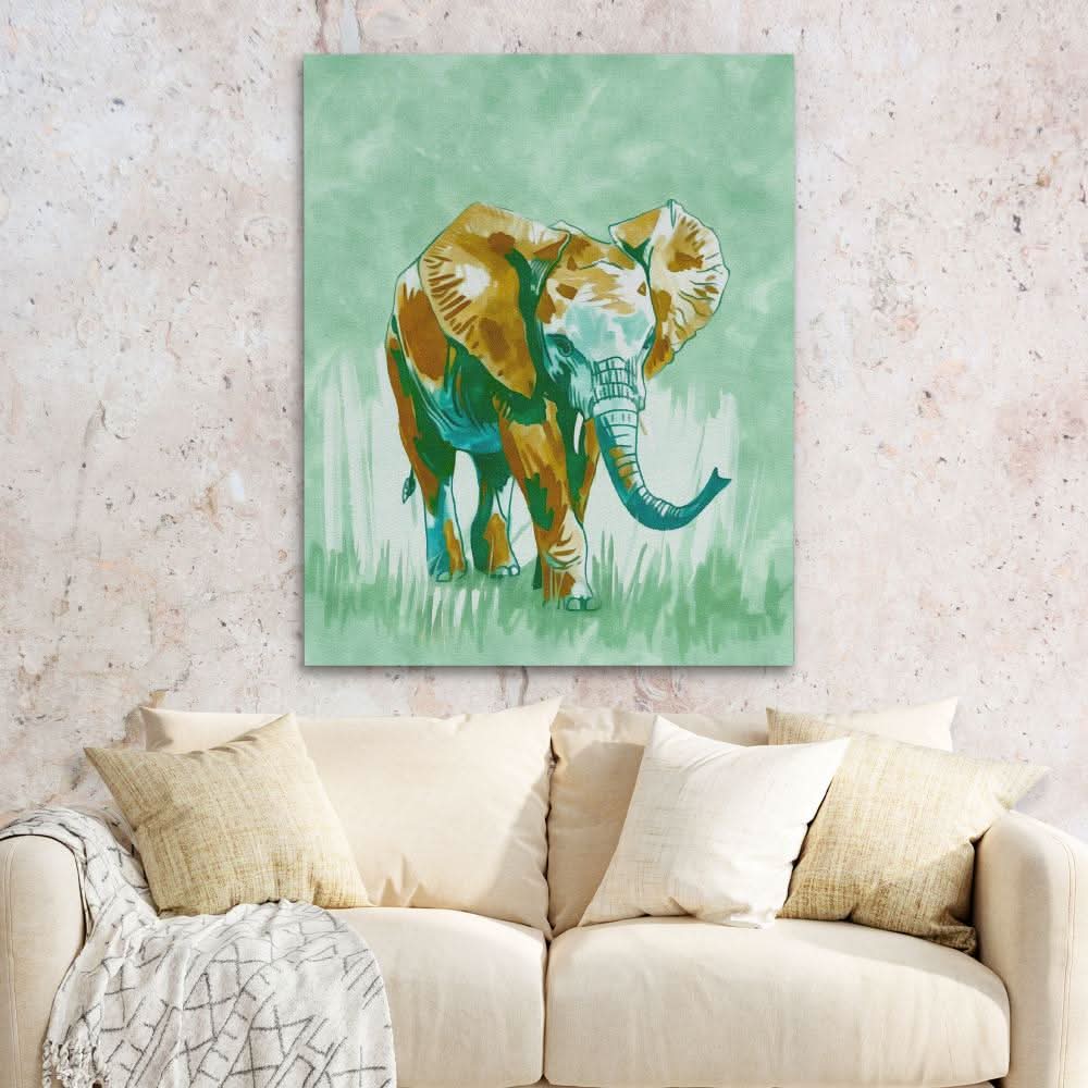 Baby Elephant - Wall Art in Black Frame