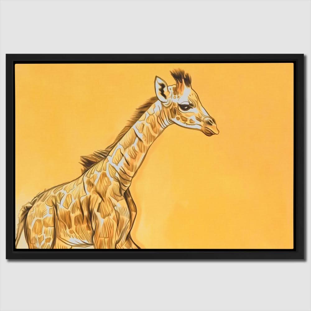 Baby Giraffe - Large Watercolor Canvas Print