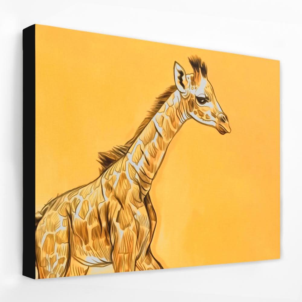 Baby Giraffe - Animals Canvas Wall Art