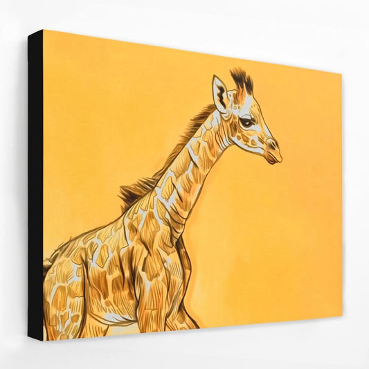 Baby Giraffe - Animals Canvas Wall Art