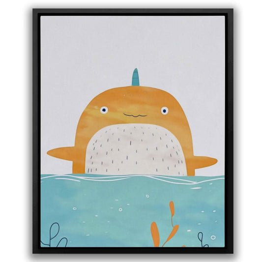 Baby Narwhal - Narwhal Canvas Wall Art