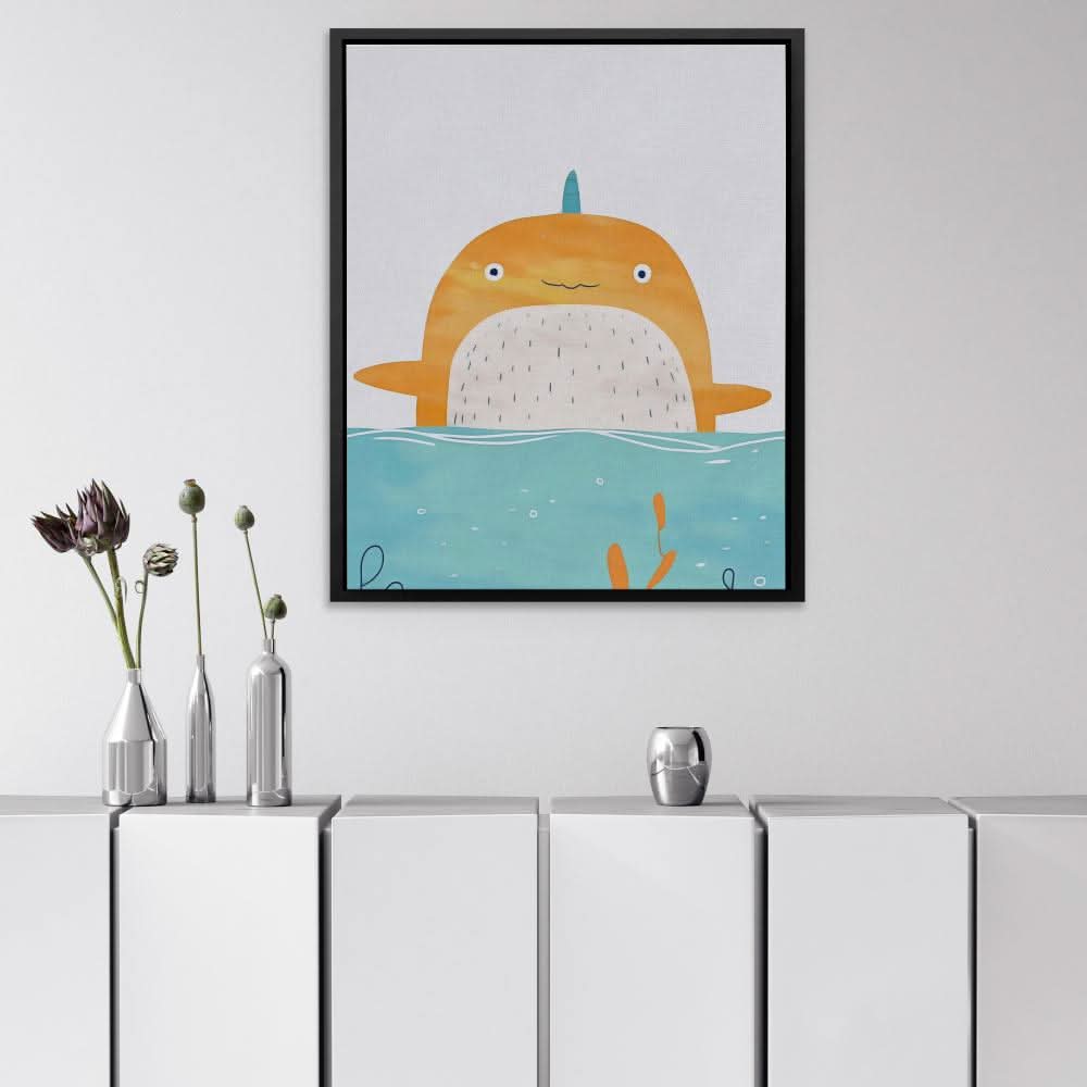 Baby Narwhal - Narwhal Art for Kids Room