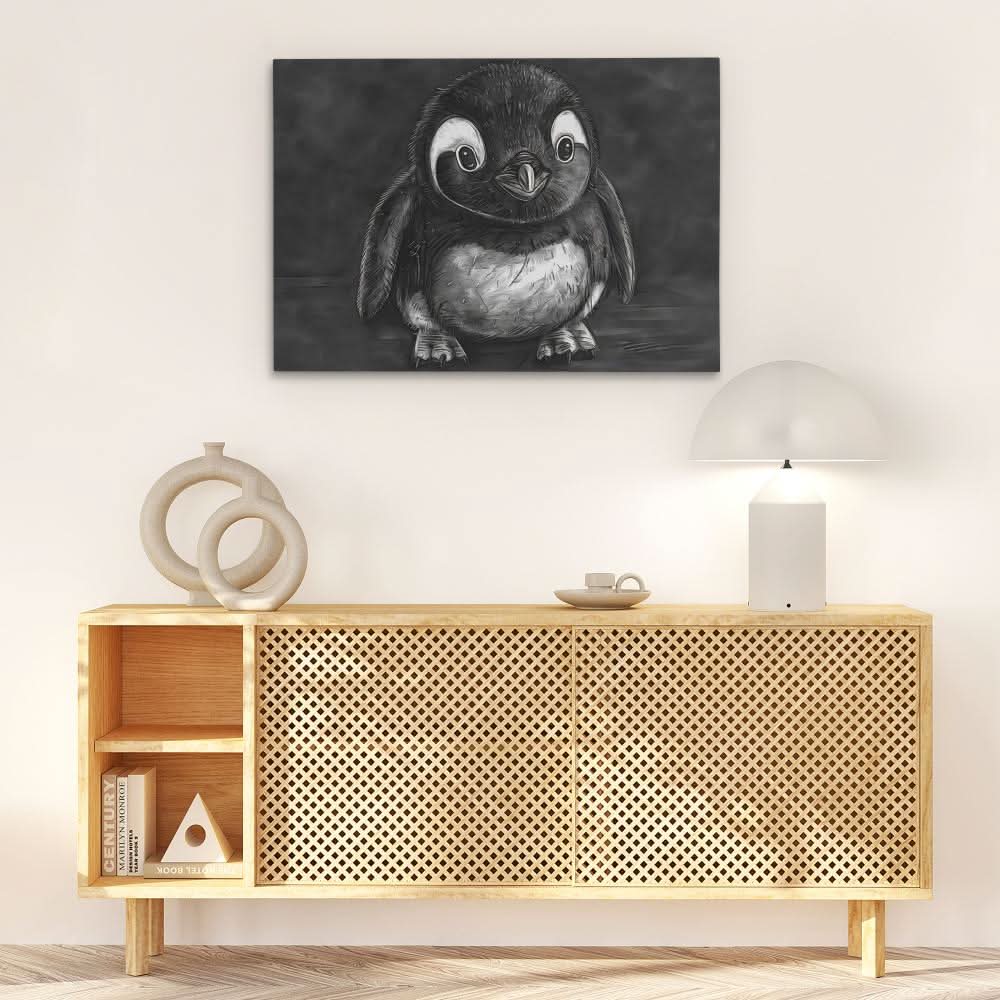 Baby Penguin Illustration - Wall Art for Nursery