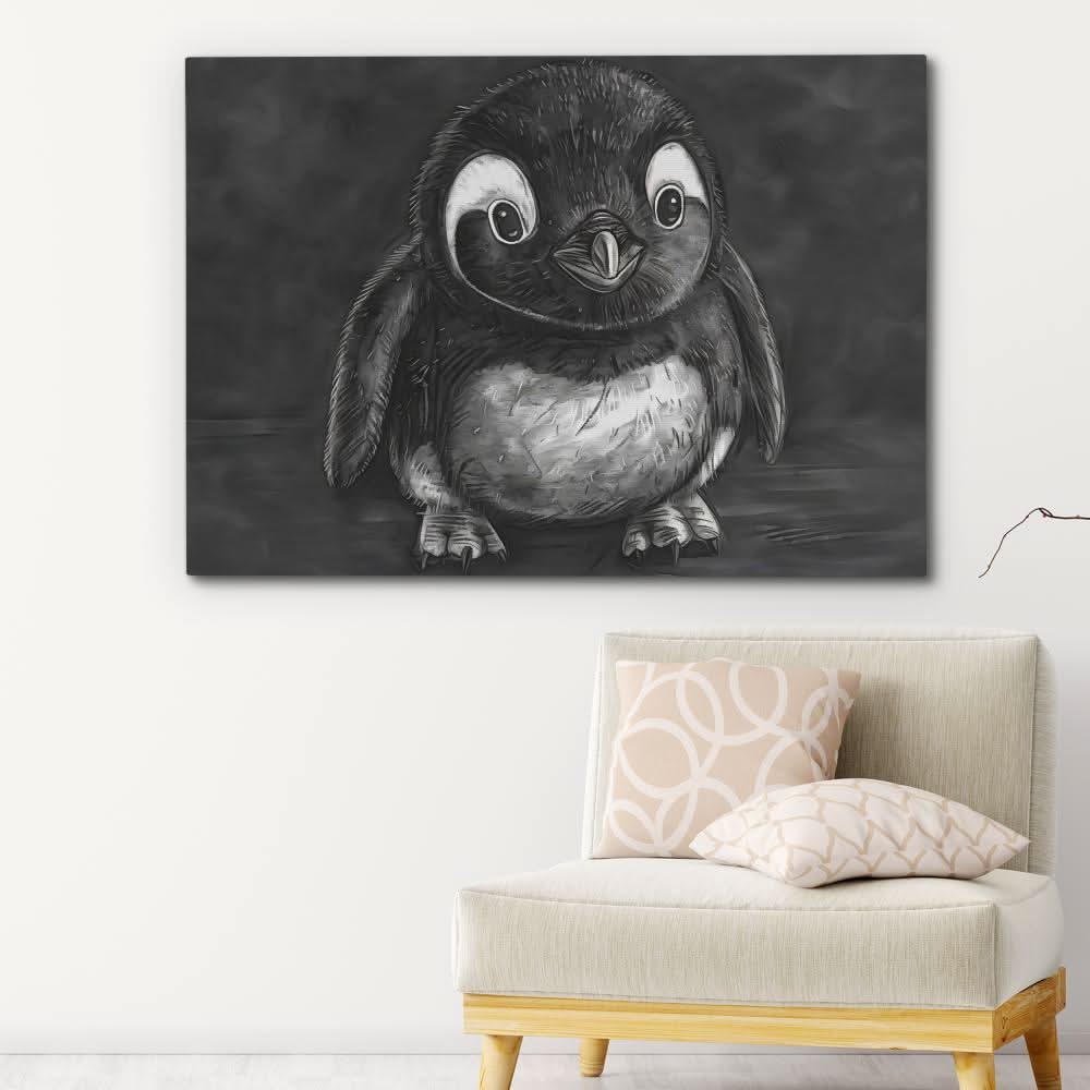 Baby Penguin Illustration - Animals Art for Nursery