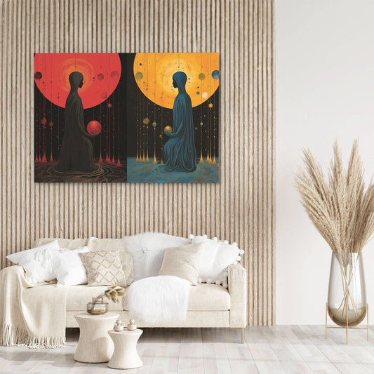 Balanced Energy - Abstract Wall Art in Black Frame