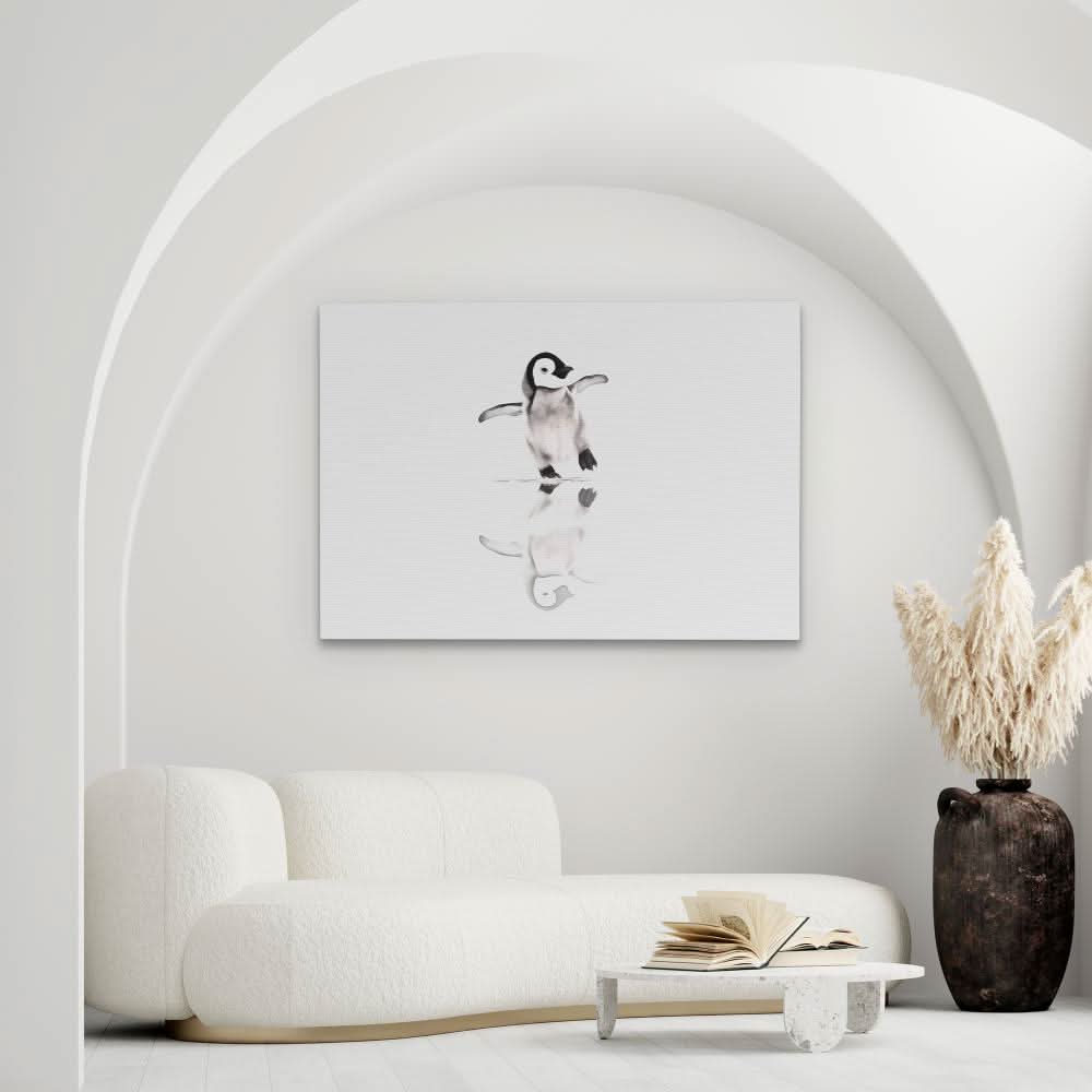 Balancing Penguin - Canvas Wall Art