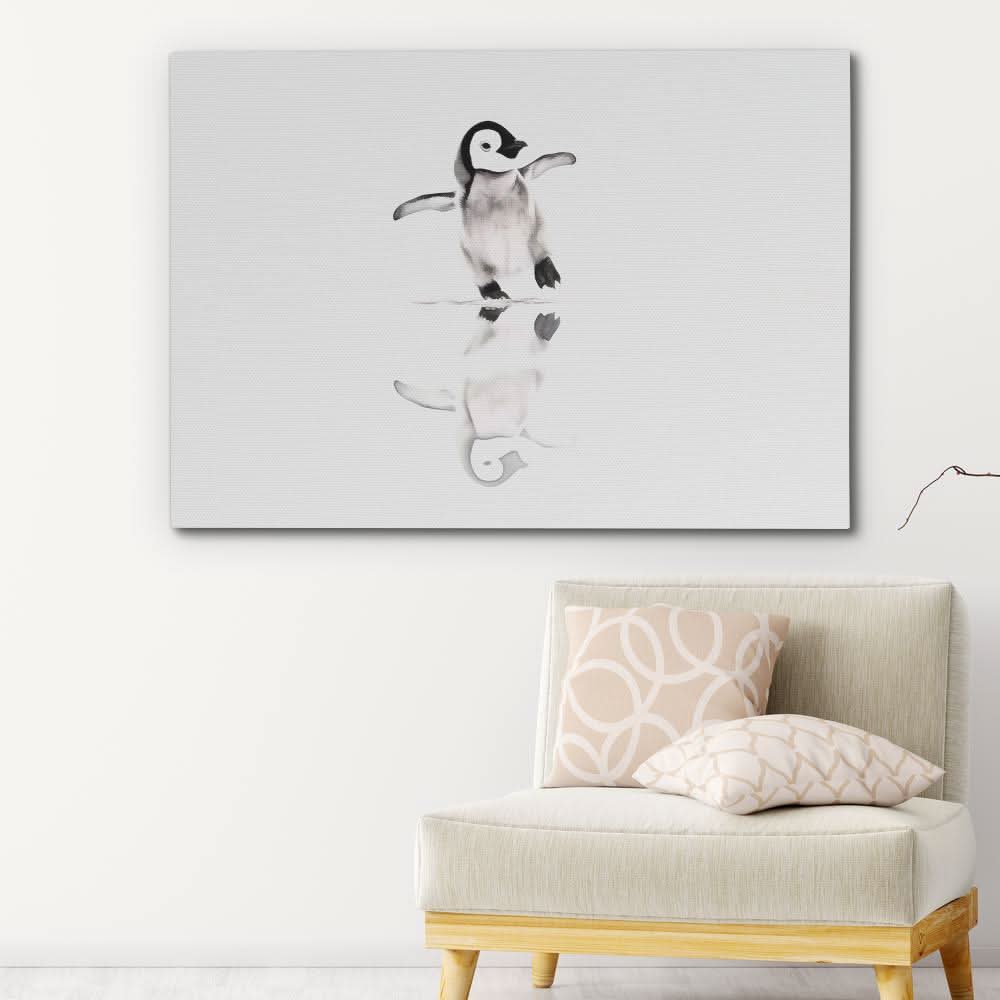 Balancing Penguin - Alaska Art for Nursery