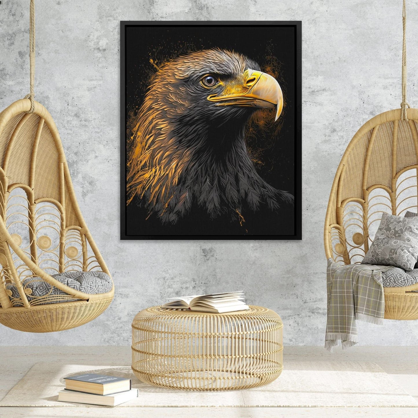 Bald Eagle - Black Wall Art