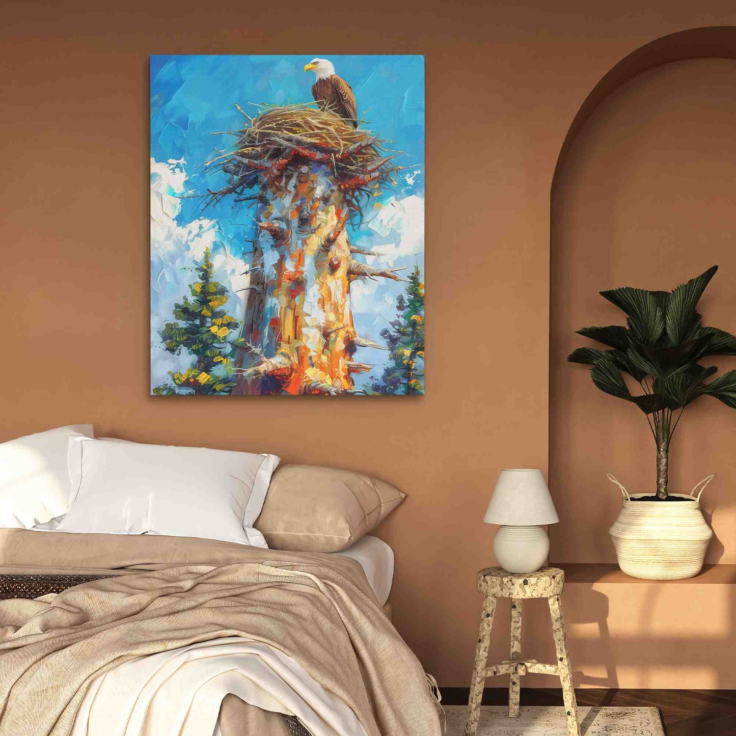 Bald Eagle Nest - Bald Eagle Wall Art in Black Frame