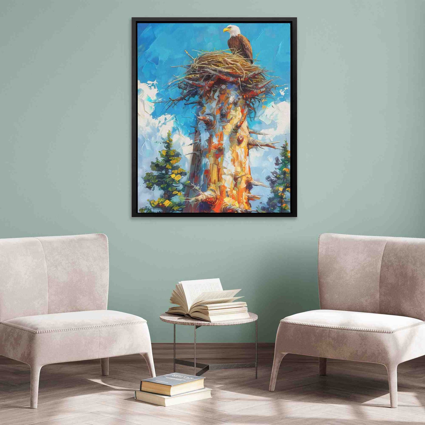 Bald Eagle Nest - Animals Art