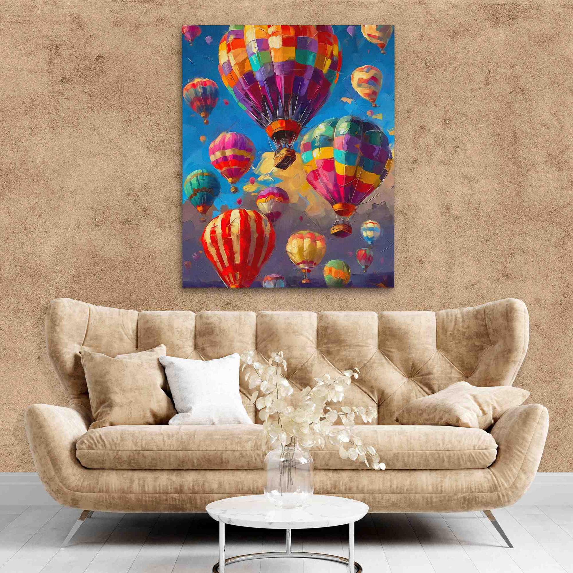 Balloon Filled Sky - Large Canvas Print