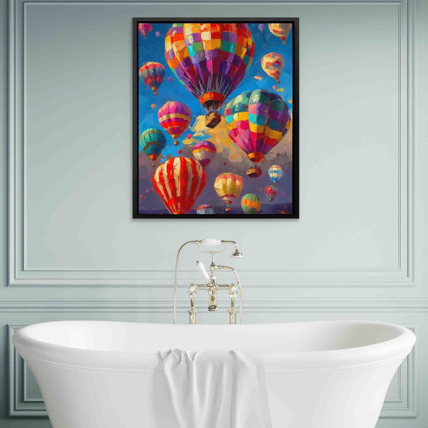 Balloon Filled Sky - Colorful Sky Canvas Print