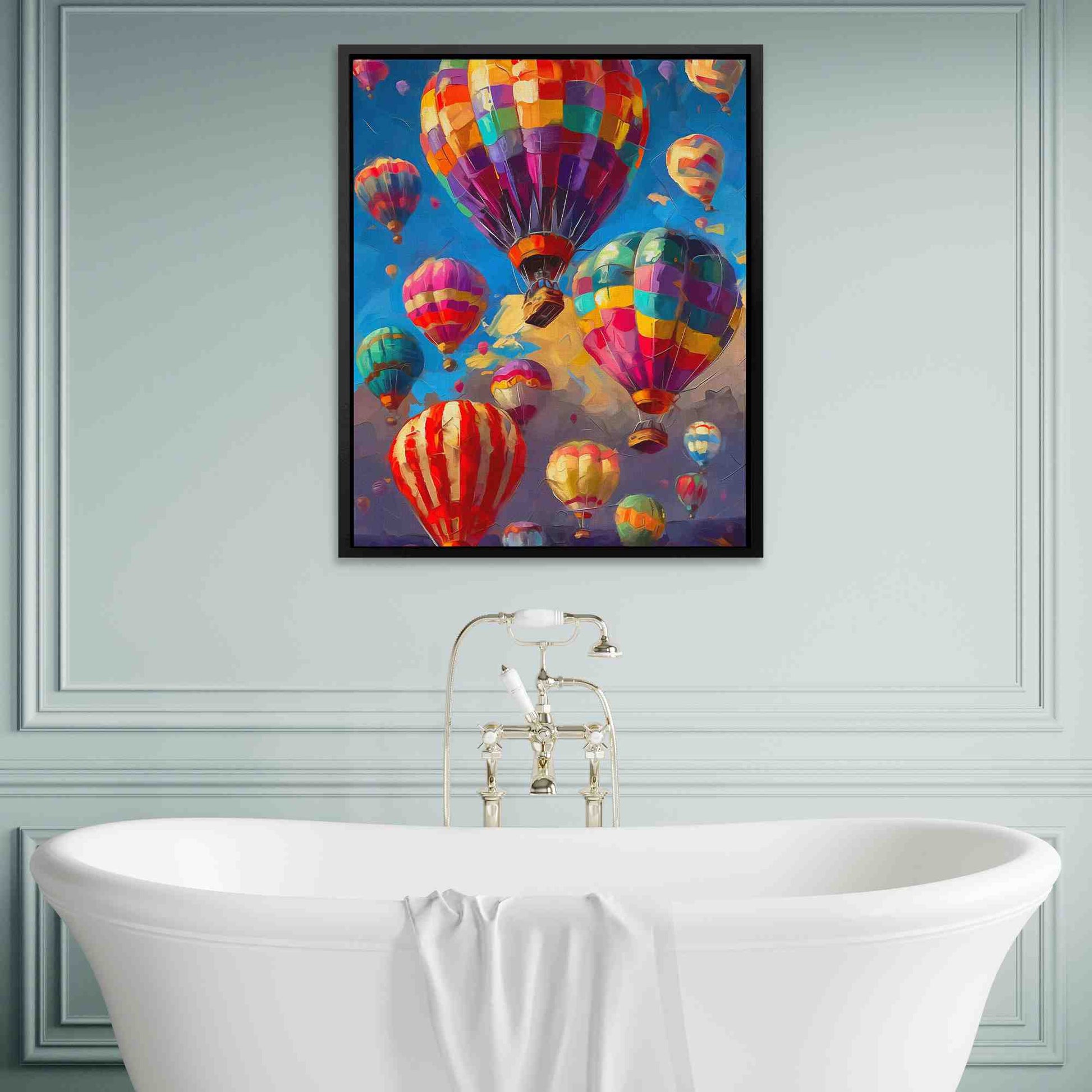 Balloon Filled Sky - Colorful Sky Canvas Print
