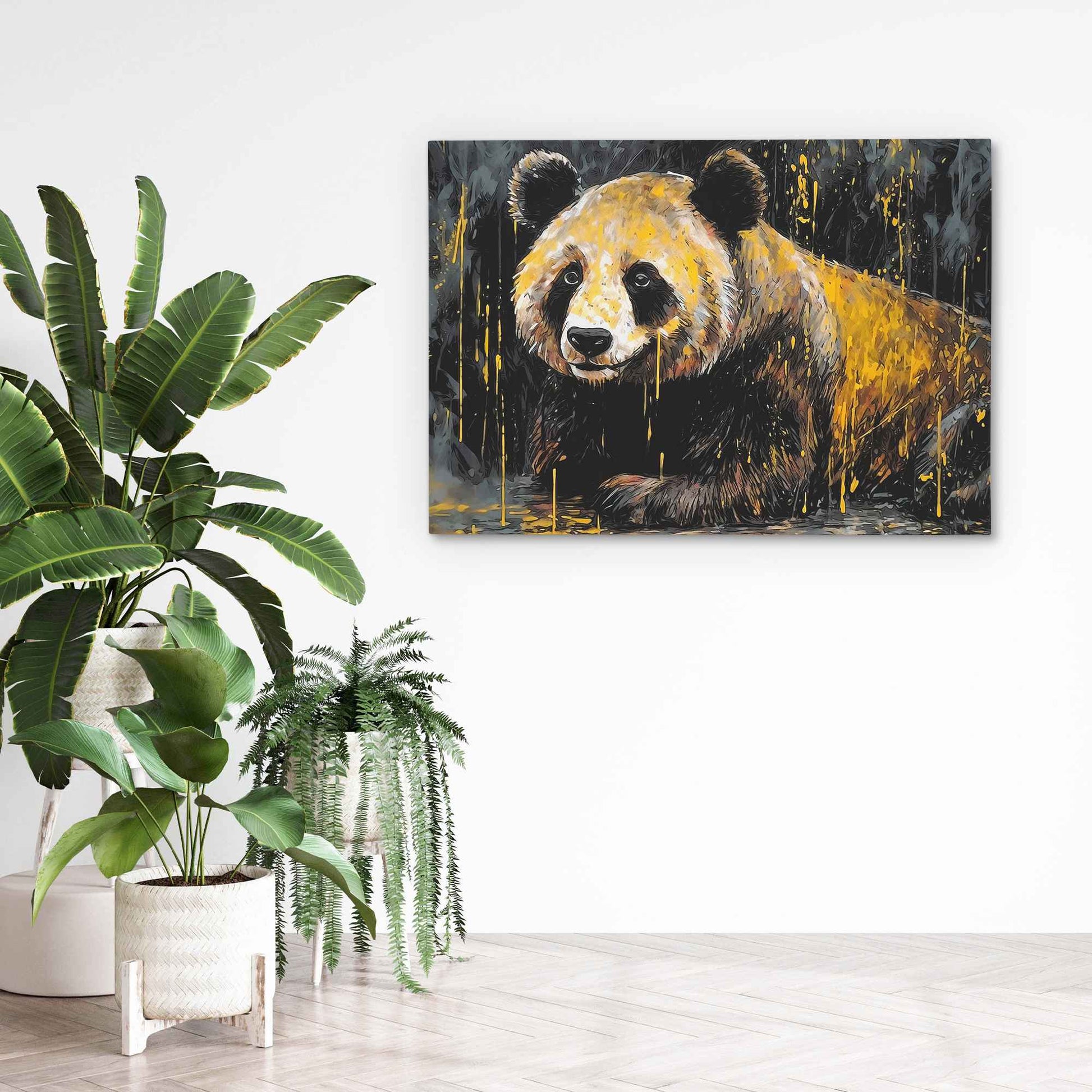 Bamboo Dreams - Black Jungle Canvas Print
