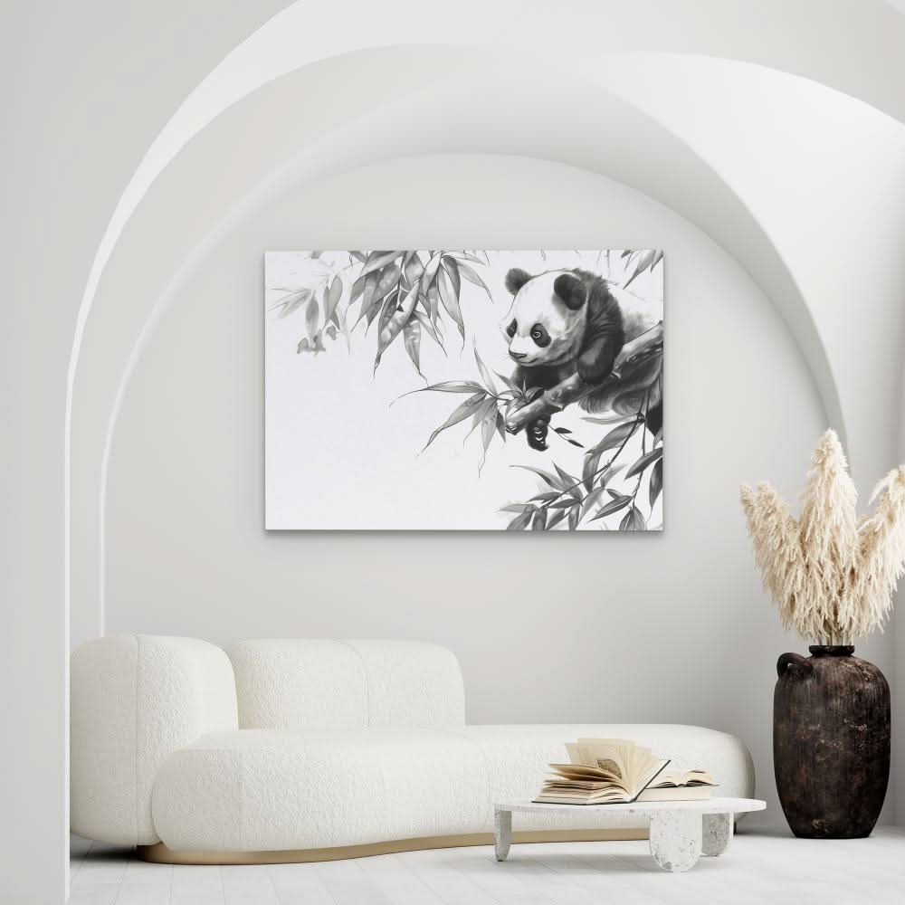 Bamboo Lover Panda - Animals Art for Living Room