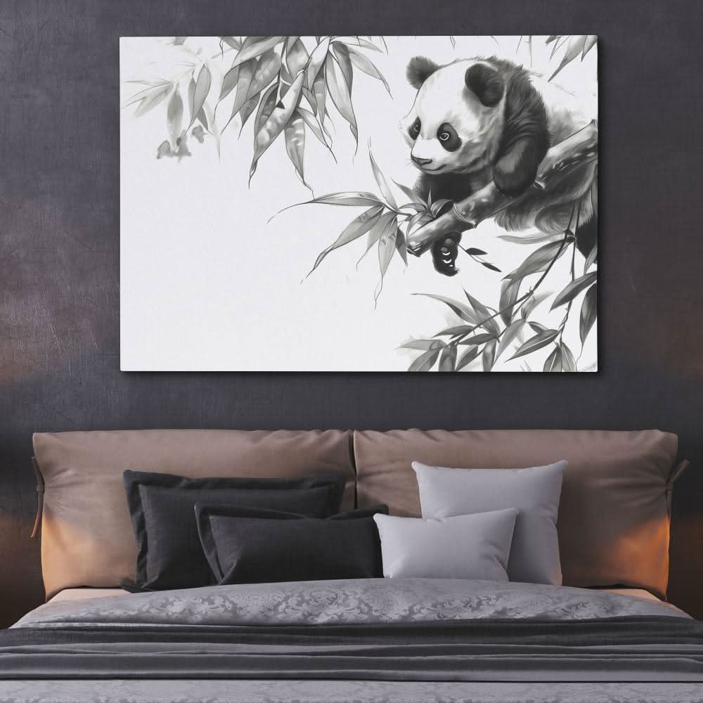 Bamboo Lover Panda - Canvas Wall Art