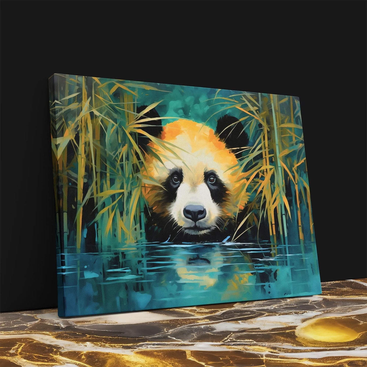 Bamboo Panda Bear - Canvas Wall Art