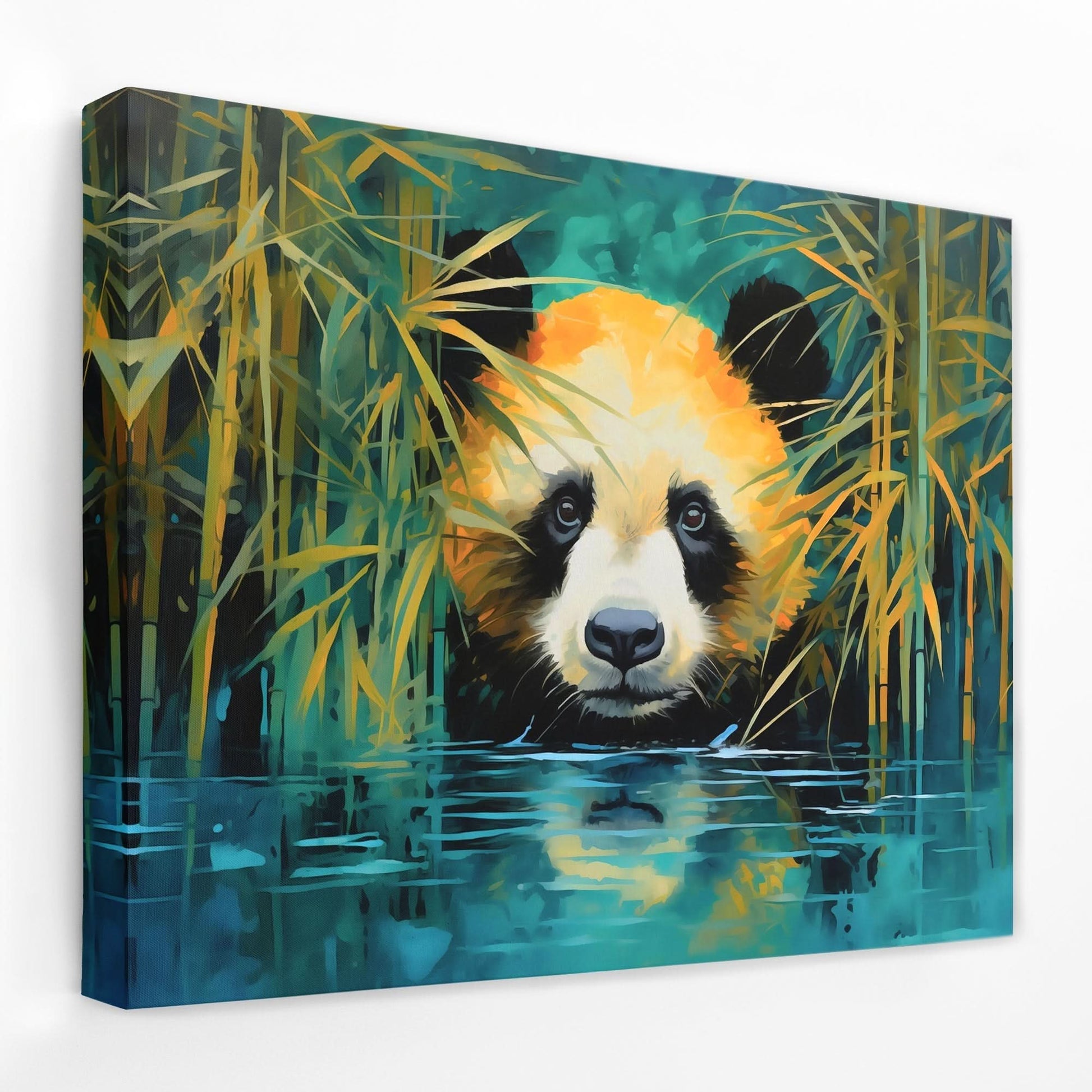 Bamboo Panda Bear - Animals Canvas Wall Art