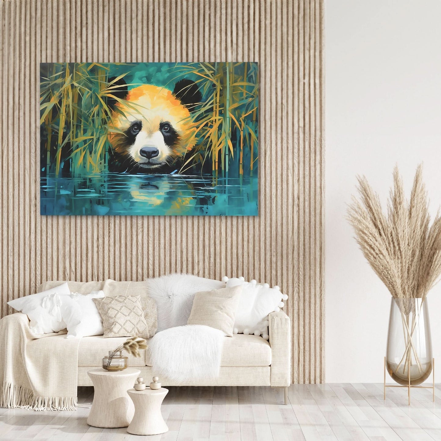 Bamboo Panda Bear - Framed Art Print