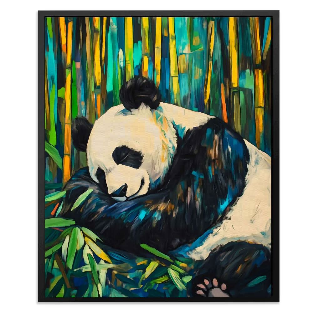 Bamboo Panda Bliss - Animals Art for Bedroom