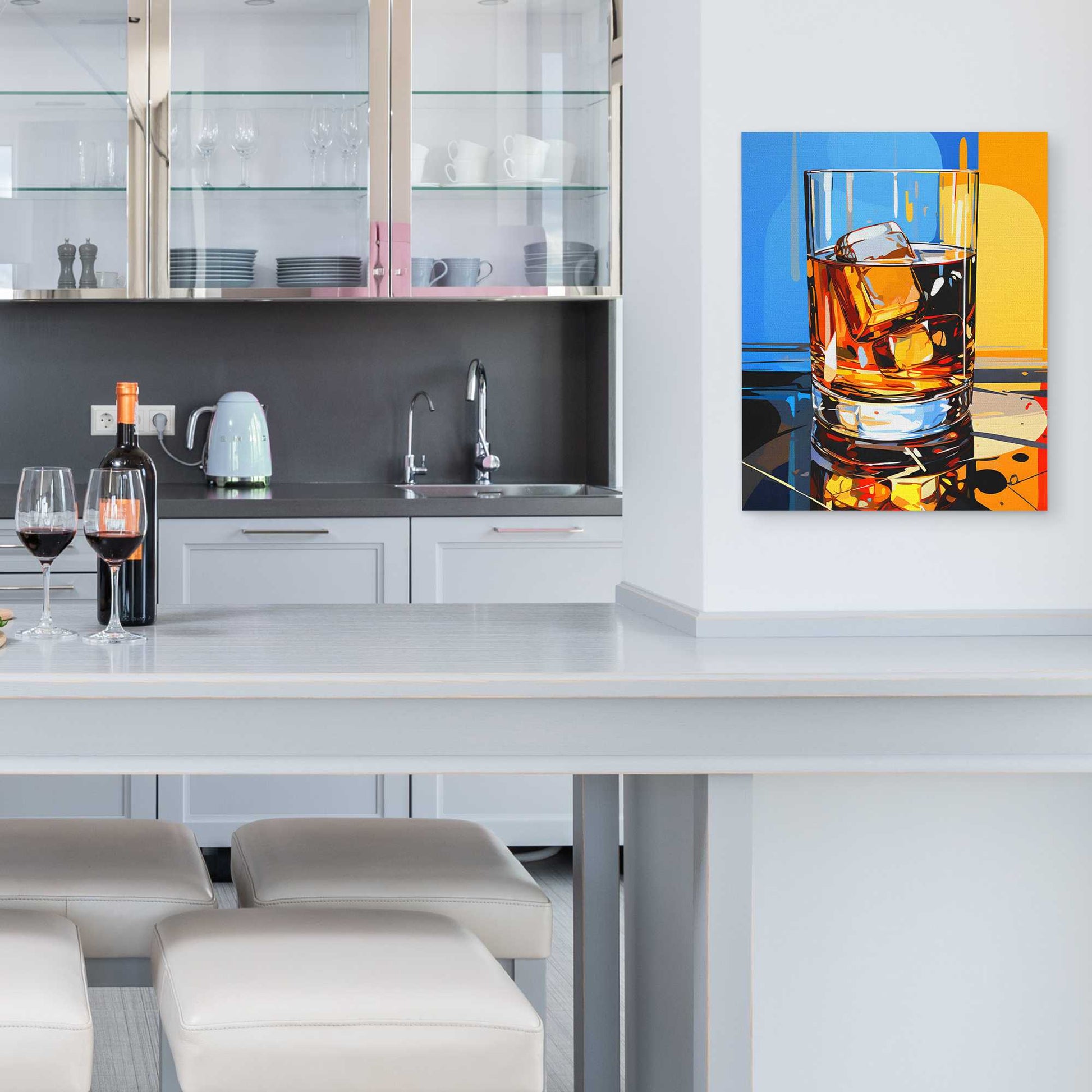 Bar Rhapsody - Cocktail Wall Art in Black Frame