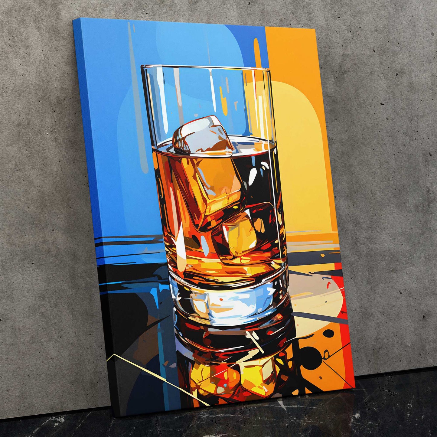 Bar Rhapsody - Blue Canvas Wall Art
