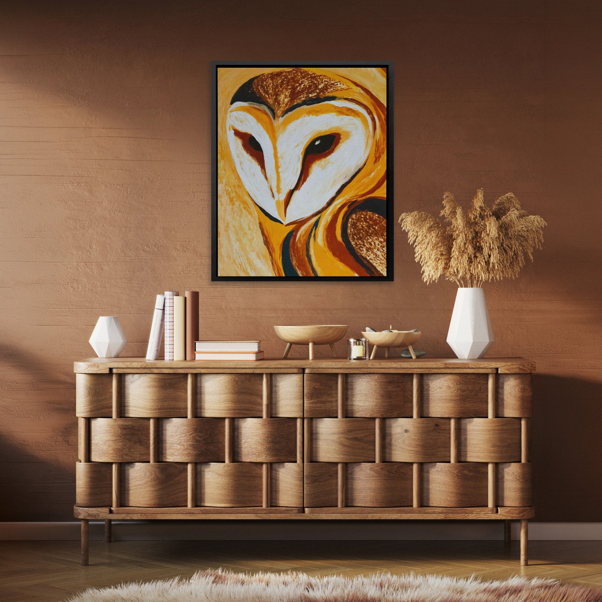 Barn Owl Ember - Luxury Wall Art