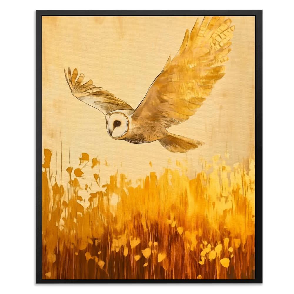 Barn Owl in the Wheat - Animals Art for Bedroom