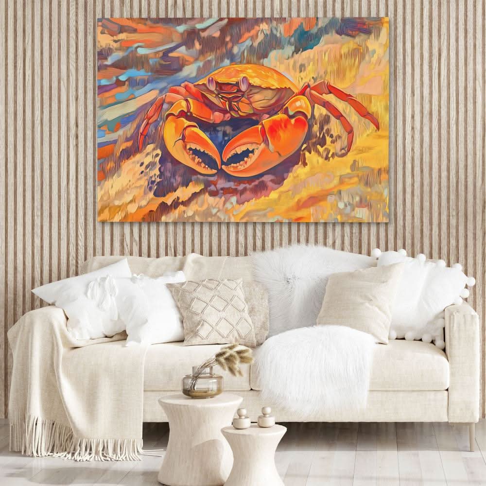 Battle-Ready Crab - Animals Art for Kitchen