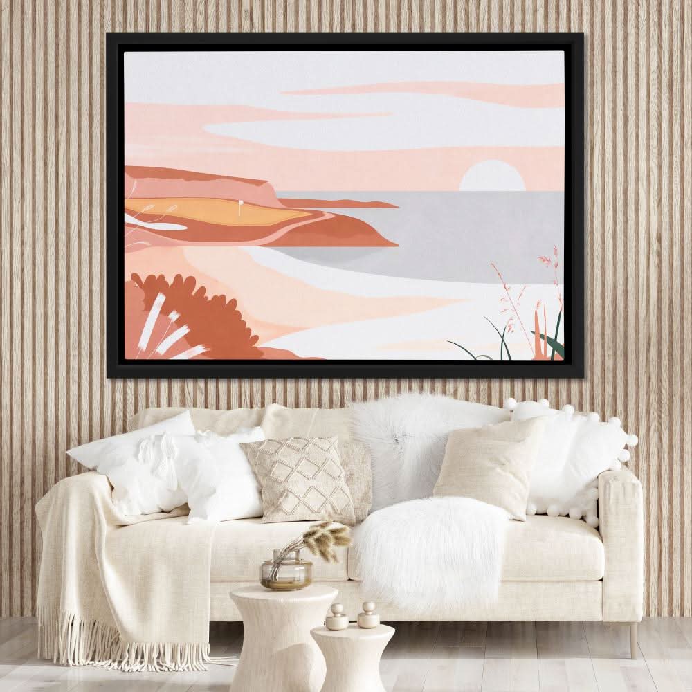 Beach Golf Course - Large Canvas Print