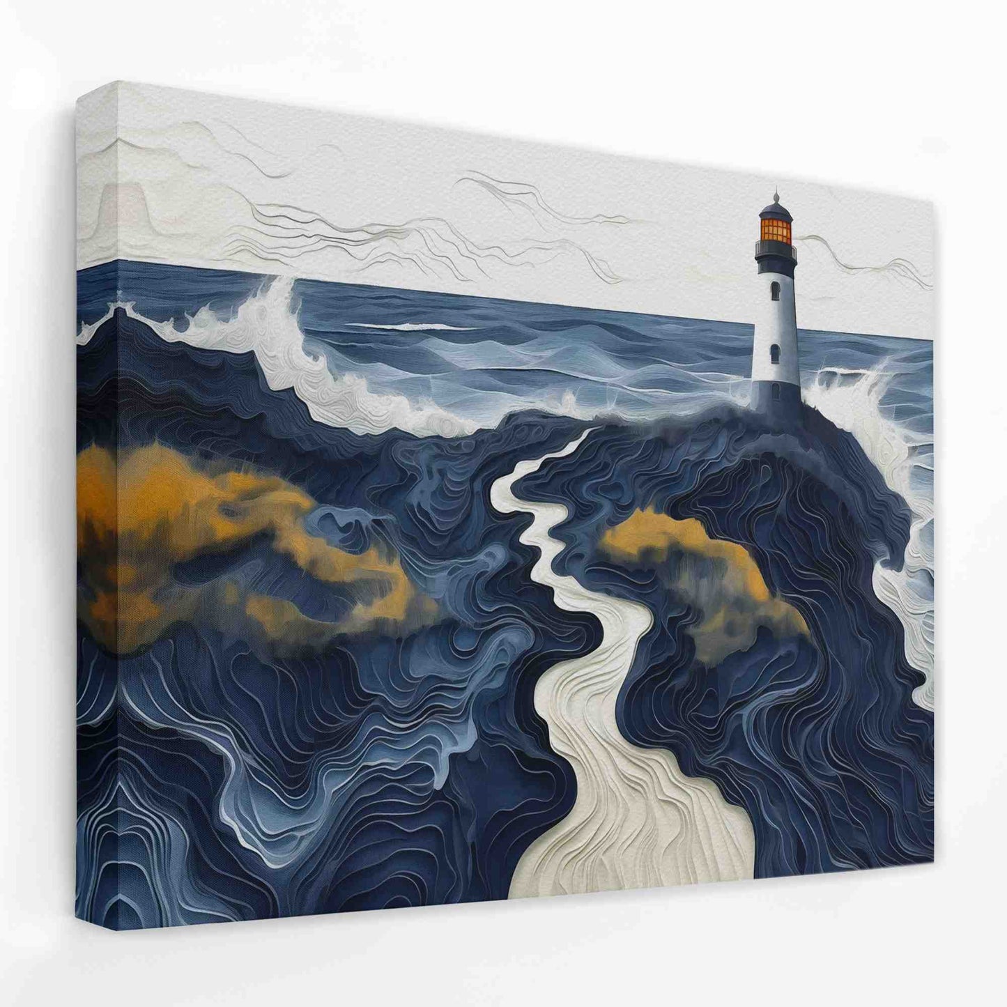 Beach Lighthouse - Beach Canvas Wall Art