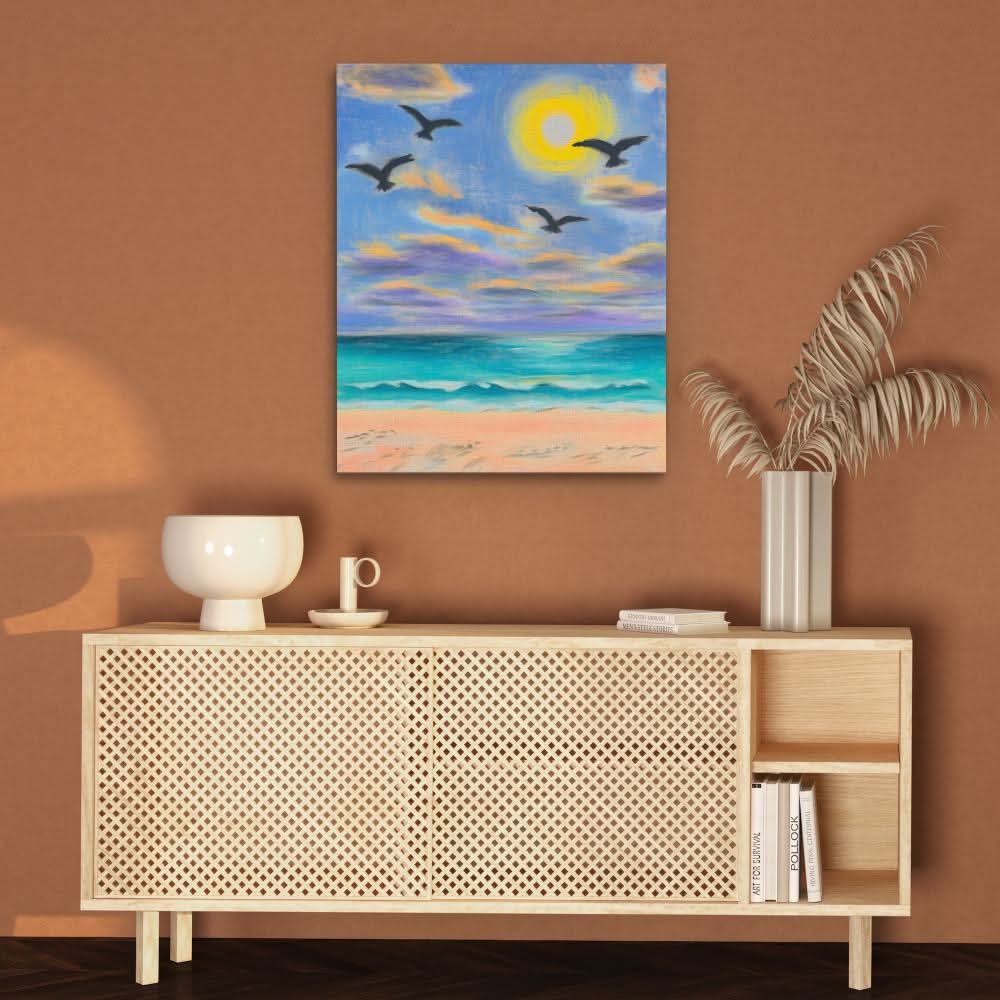 Beach Pastels - Blue Coastal Canvas Print