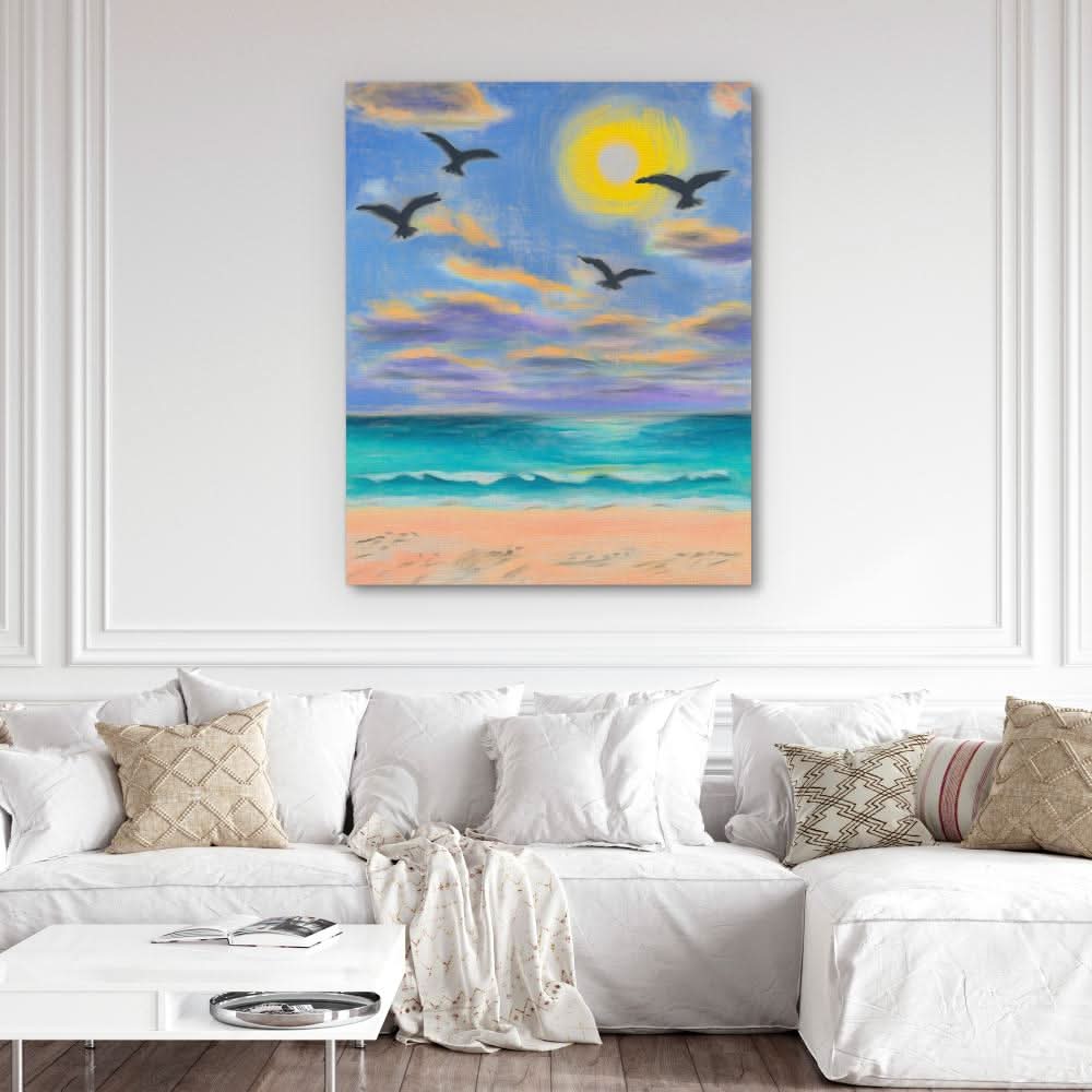 Beach Pastels - Modern Pastel Canvas Wall Art