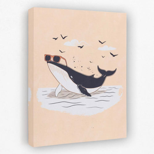 Beached Whale - Beach Canvas Wall Art