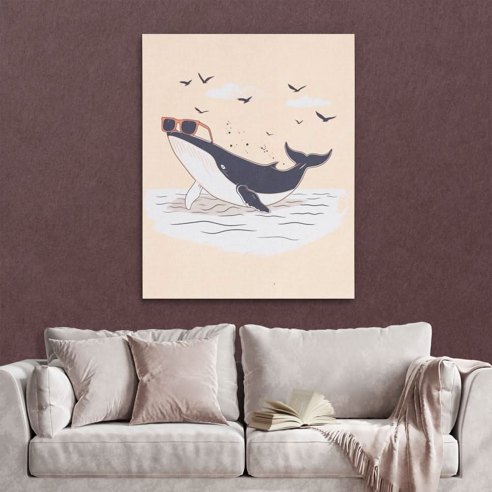 Beached Whale - Beach Art for Nursery