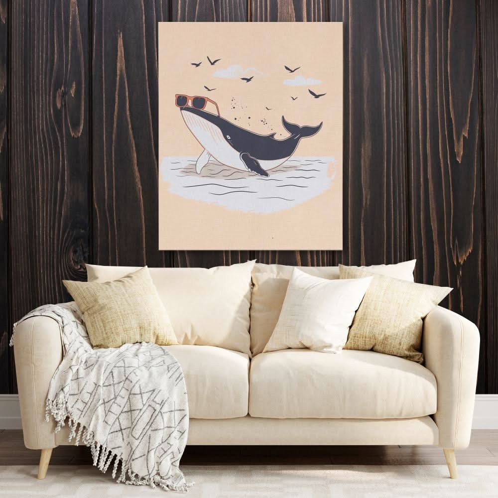 Beached Whale - Large Canvas Print
