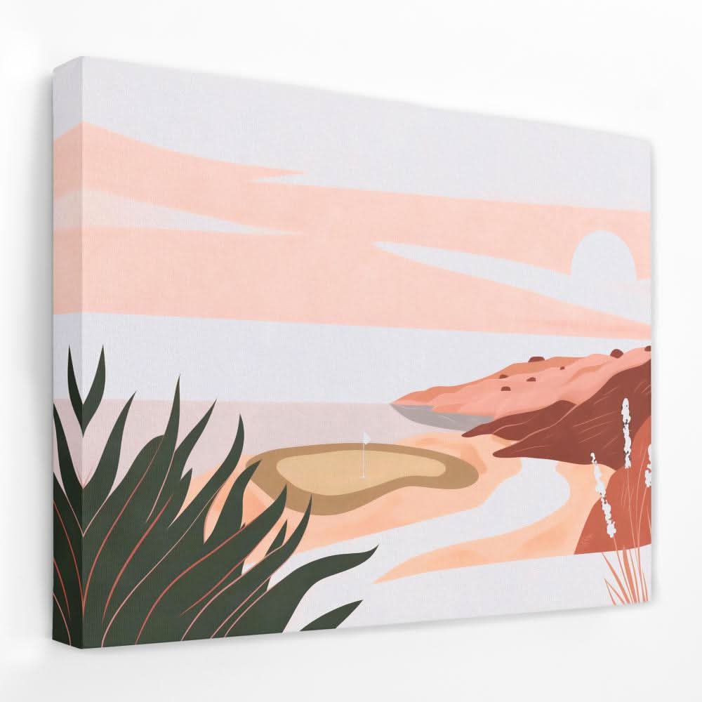Beachside Greens - Beach Canvas Wall Art