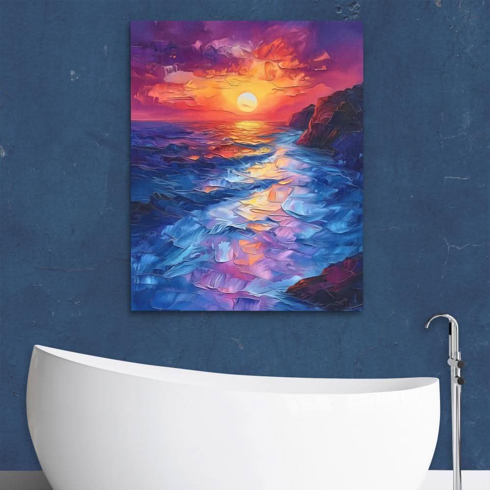 Beachside Shore - Wall Art in Black Frame