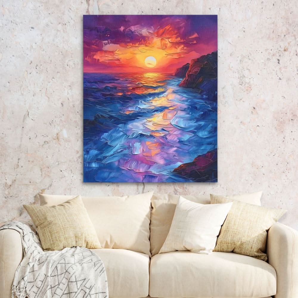 Beachside Shore - Beach House Wall Art in Black Frame