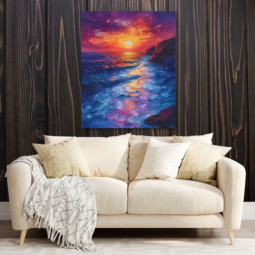 Beachside Shore - Blue Canvas Wall Art