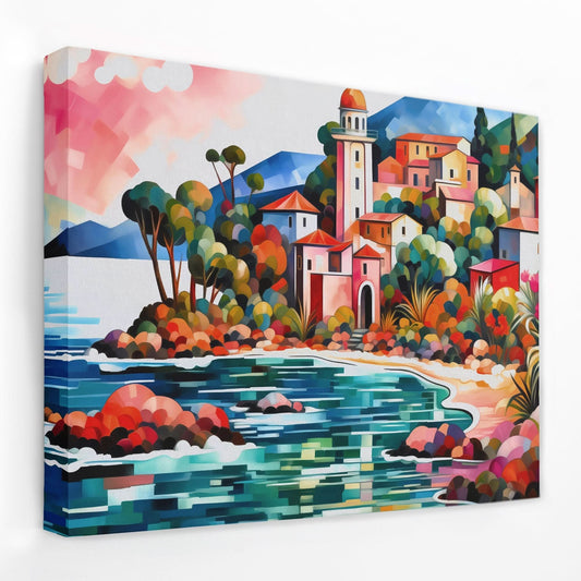 Beachside Villa - Beach Canvas Wall Art