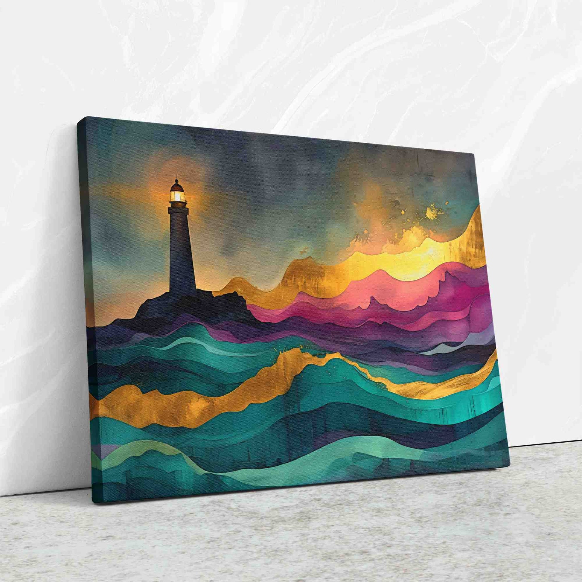 Beacon of Hope - Gold Horizontal Canvas Print