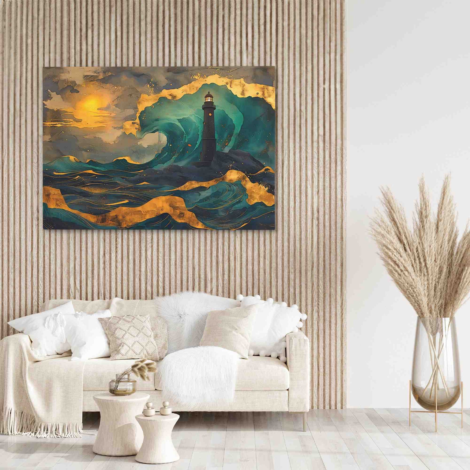Beacon's Reach - Abstract Wall Art in Black Frame