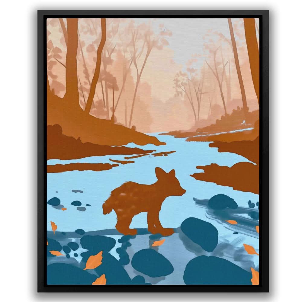Bear Cub Exploring - Animals Art for Nursery